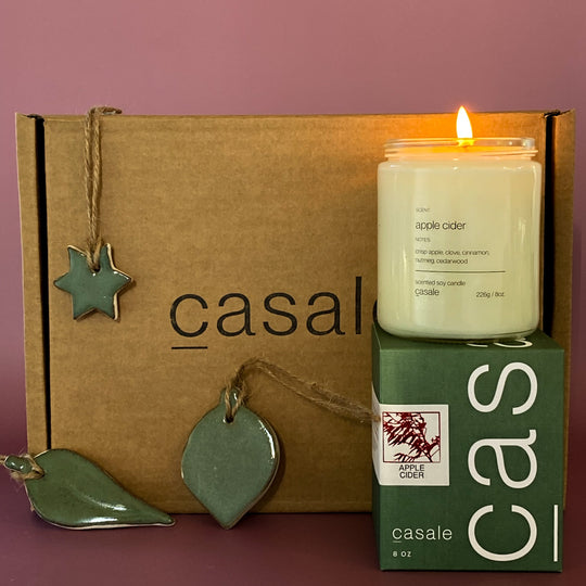 WOODLAND STAR AND BAUBLE GIFT BOX