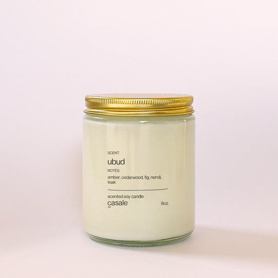 UBUD SINGLE WICKED SOY CANDLE (8oz / 226g)