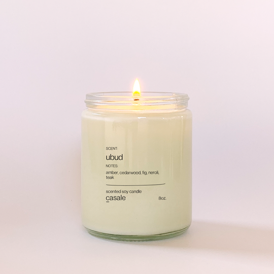 UBUD SINGLE WICKED SOY CANDLE (8oz / 226g)
