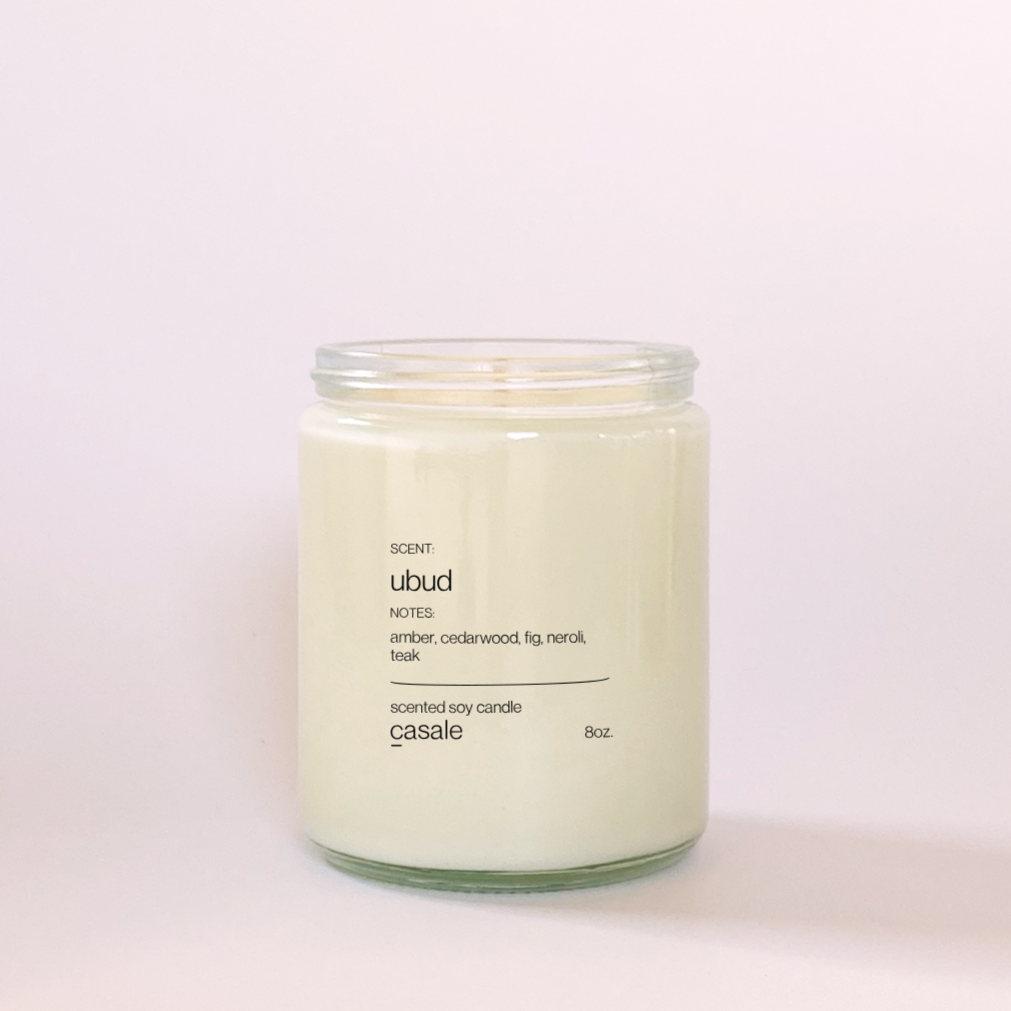 UBUD SINGLE WICKED SOY CANDLE (8oz / 226g)