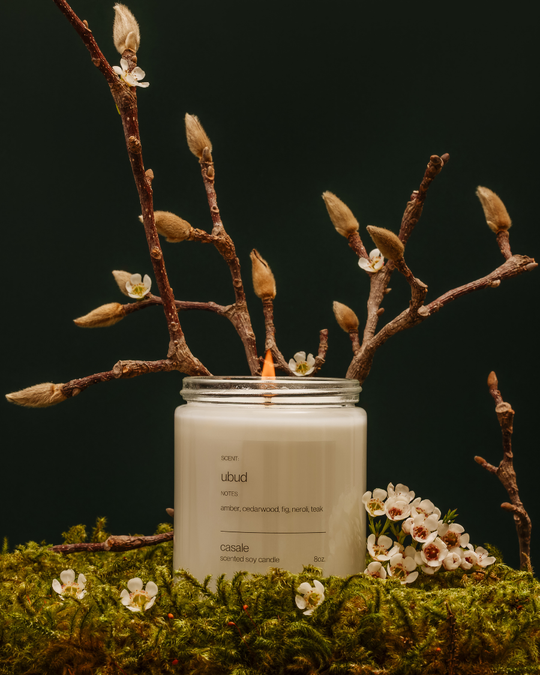 UBUD SINGLE WICKED SOY CANDLE (8oz / 226g)