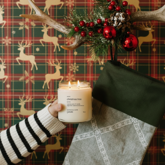 Pre Order: CHRISTMAS TREE DOUBLE WICKED SOY CANDLE (16oz / 453g)