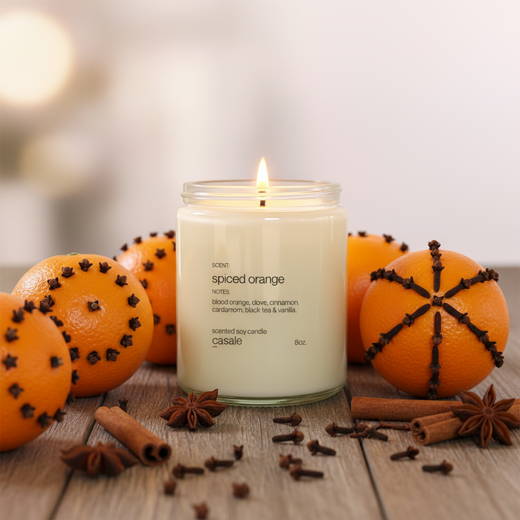Pre Order: SPICED ORANGE SINGLE WICKED SOY CANDLE (8oz / 226g)
