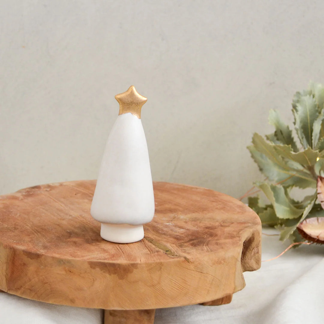 GOLD LUSTRE CHRISTMAS TREE GIFT BOX