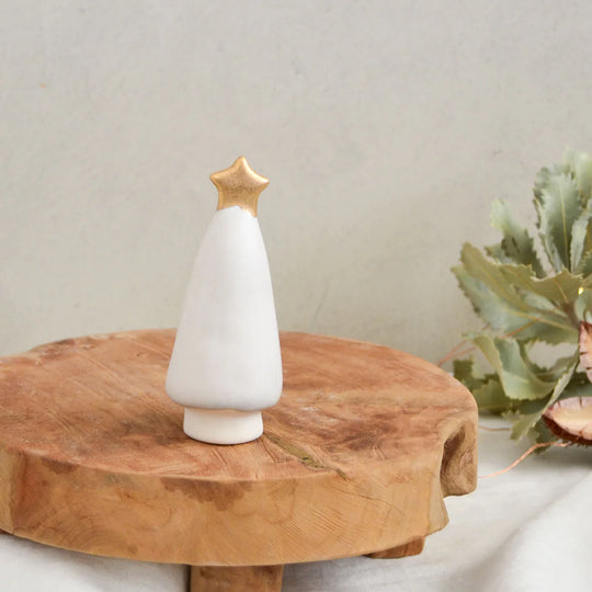 GOLD LUSTRE CHRISTMAS TREE GIFT BOX