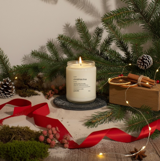 CHRISTMAS TREE SINGLE WICKED SOY CANDLE (8oz / 226g)