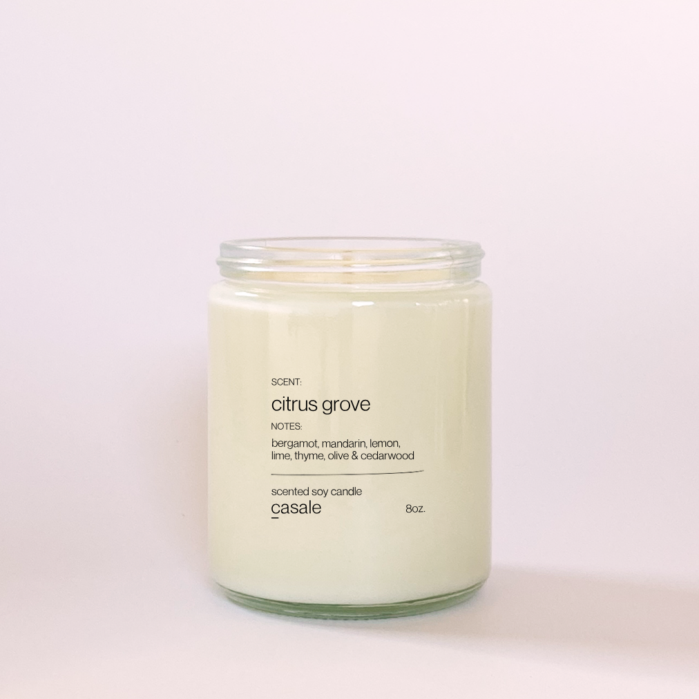 CITRUS GROVE SINGLE WICKED SOY CANDLE (8oz / 226g)