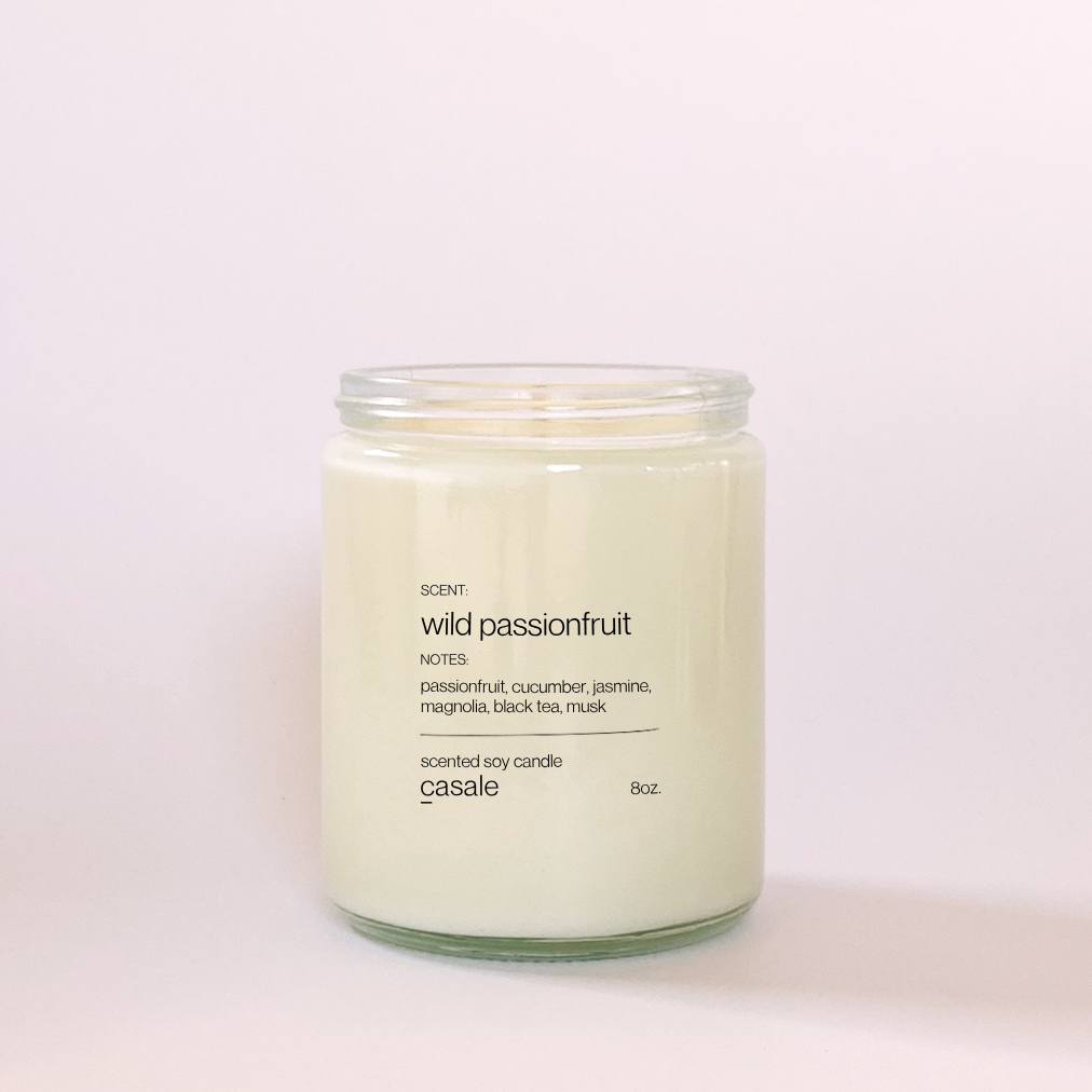 WILD PASSIONFRUIT SINGLE WICKED SOY CANDLE (8oz / 226g)