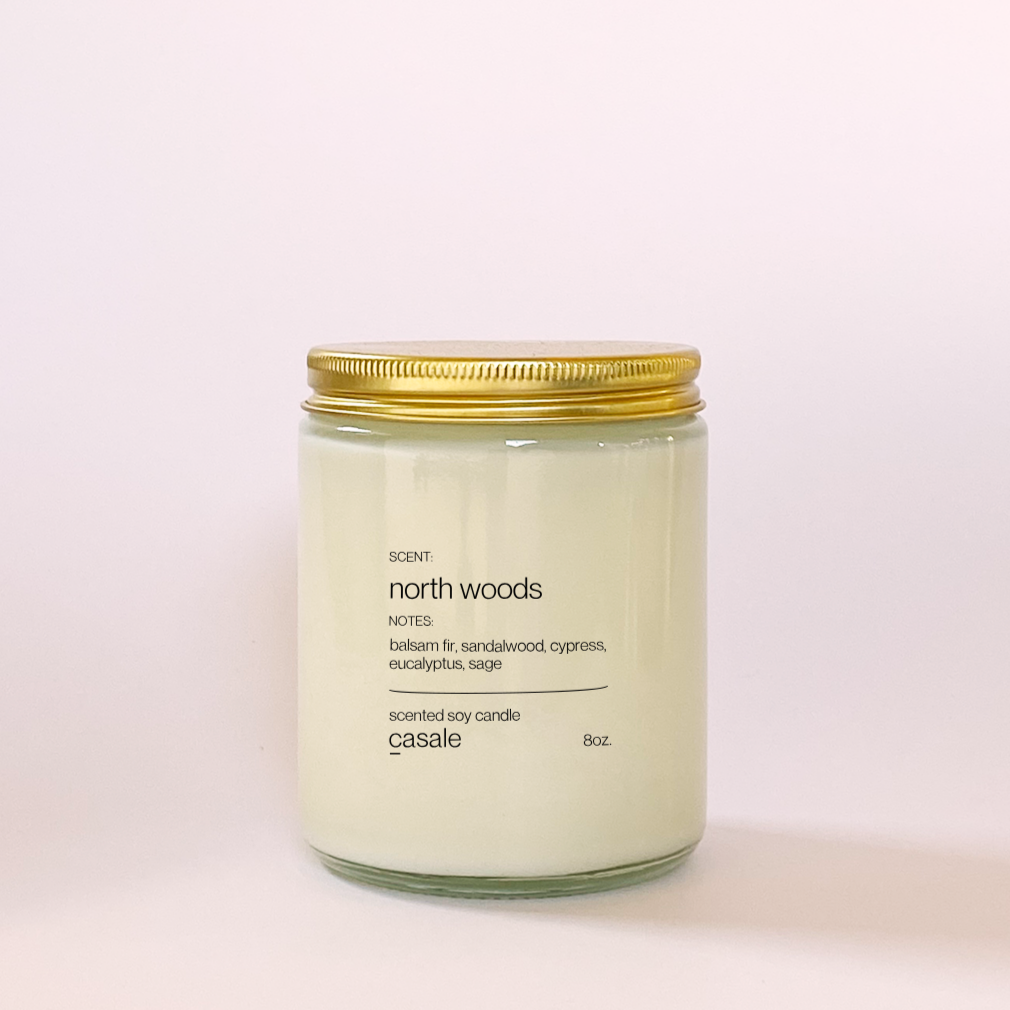 NORTH WOODS SINGLE WICKED SOY CANDLE (8oz / 226g)