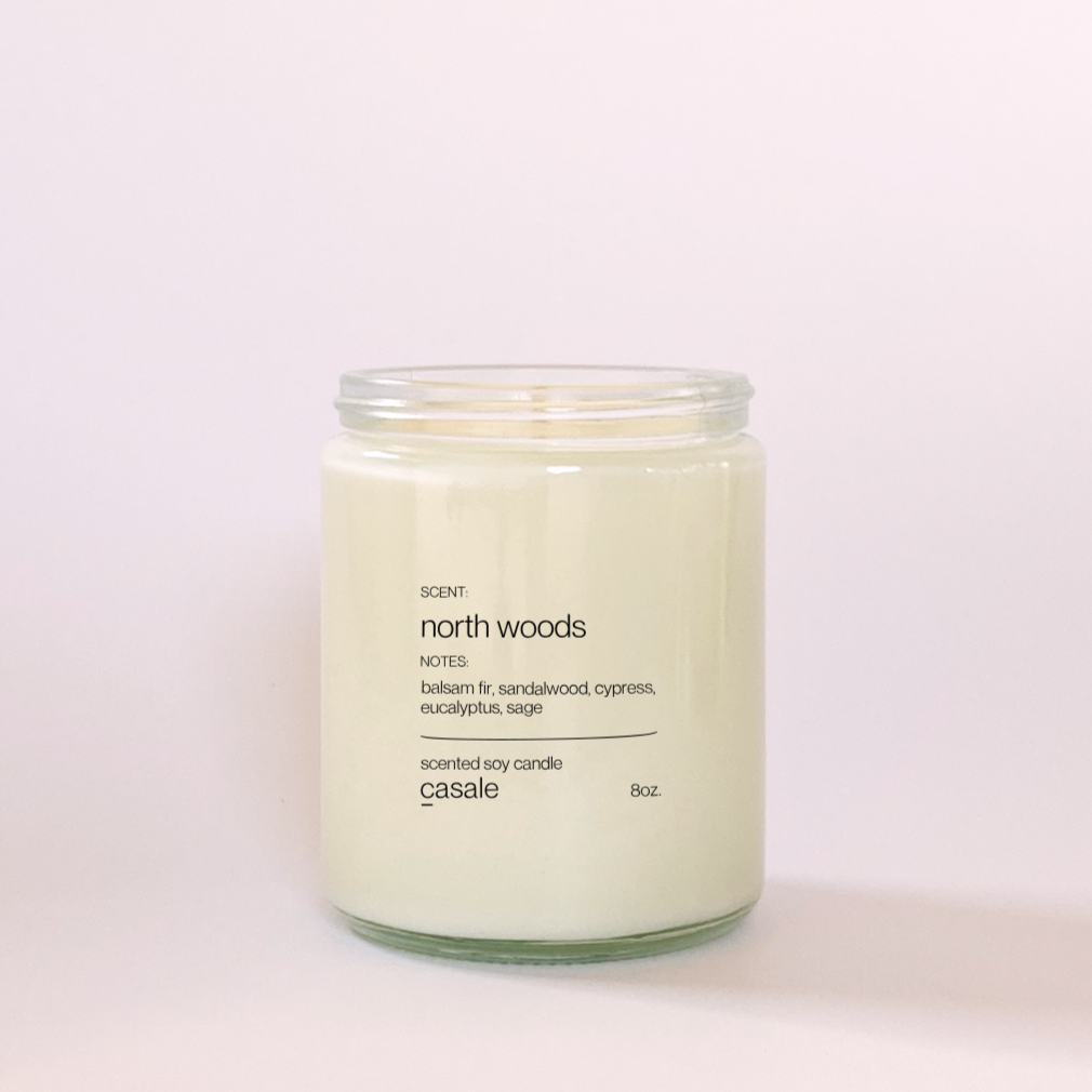 NORTH WOODS SINGLE WICKED SOY CANDLE (8oz / 226g)