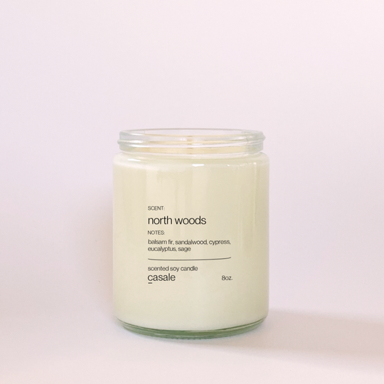 NORTH WOODS SINGLE WICKED SOY CANDLE (8oz / 226g)