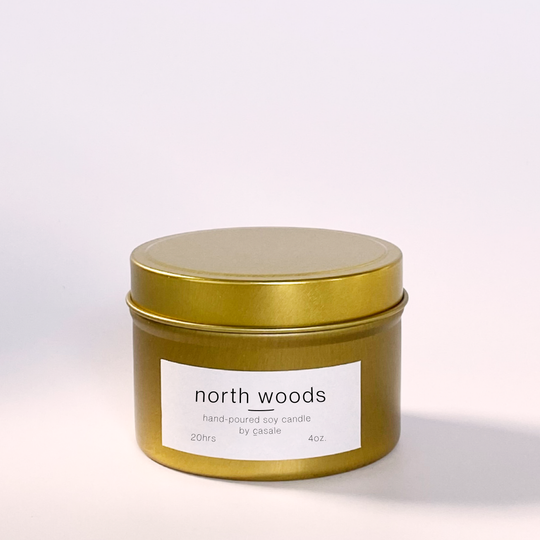 NORTH WOODS TRAVEL TIN SOY CANDLE (4oz / 135g)