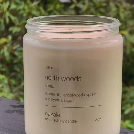 NORTH WOODS SINGLE WICKED SOY CANDLE (8oz / 226g)