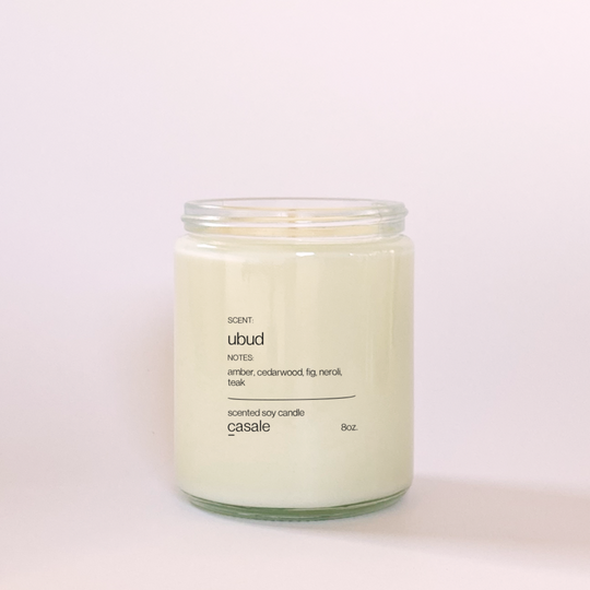 UBUD SINGLE WICKED SOY CANDLE (8oz / 226g)